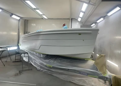Boot overspuiten